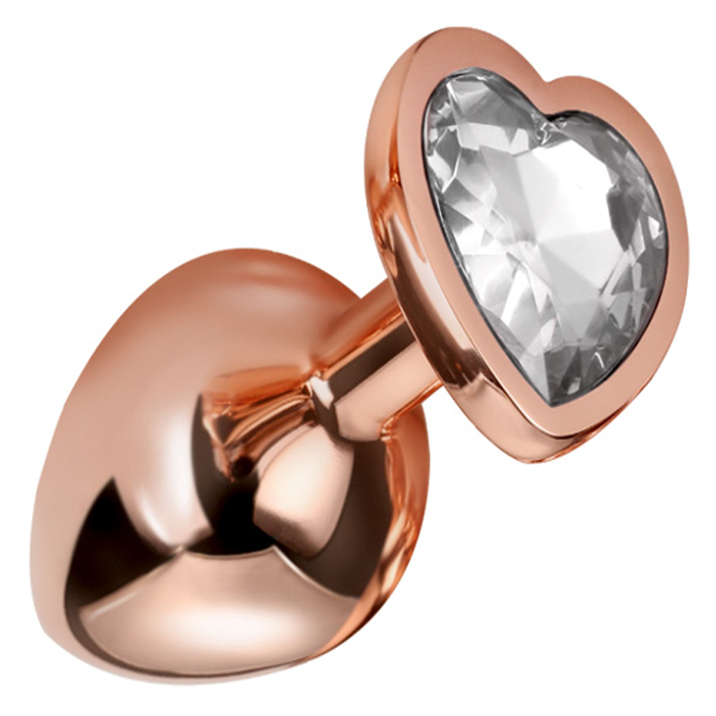 Nobü Fetish – FS7 Small Plug with Heart Jewel – Rose Gold