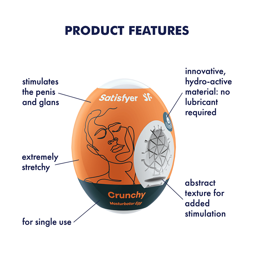 Satisfyer Masturbator Egg Crunchy in Orange