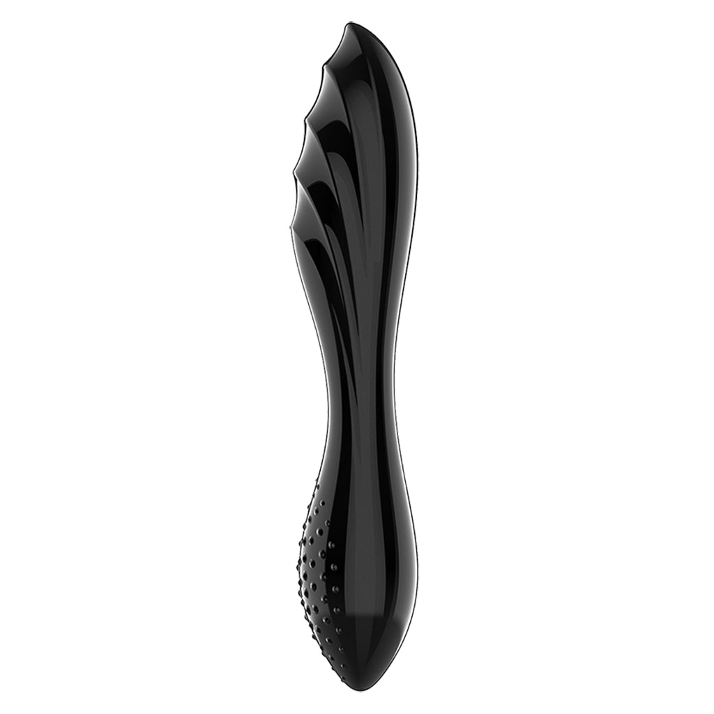 Satisfyer Dazzling Crystal Vaginal and Clitoral Dildo Stimulation in Black