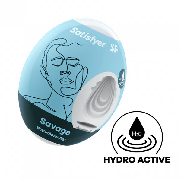 Satisfyer Masturbator Egg Savage in Light Blue