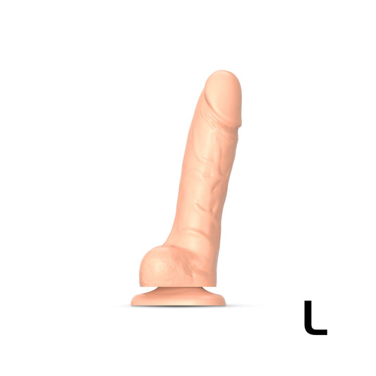 Strap-on-Me Sliding Skin Realistic Dildo - L Size in Vanilla