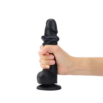 Strap-on-Me Sliding Skin Realistic Dildo - XXL Size - in Black