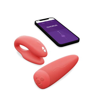 We-Vibe Chorus Couples Vibrator G-spot Clitoris and Penis Stimulation in Coral