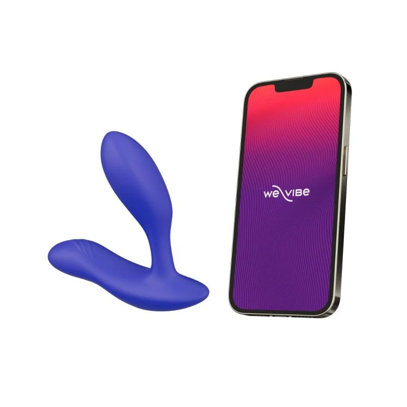 We-Vibe Vector+ App and Remote Controlled Prostate Massager in Blue